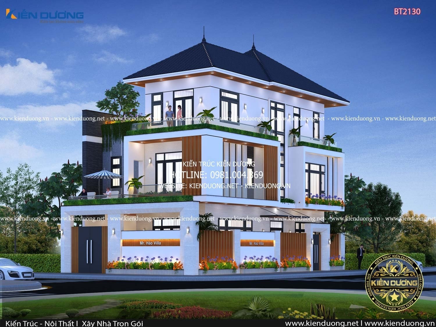 Gợi ý mẫu thiết kế biệt thự 3 tầng tân cổ điển đẹp, sang trọng - Kiến Thiết  Việt