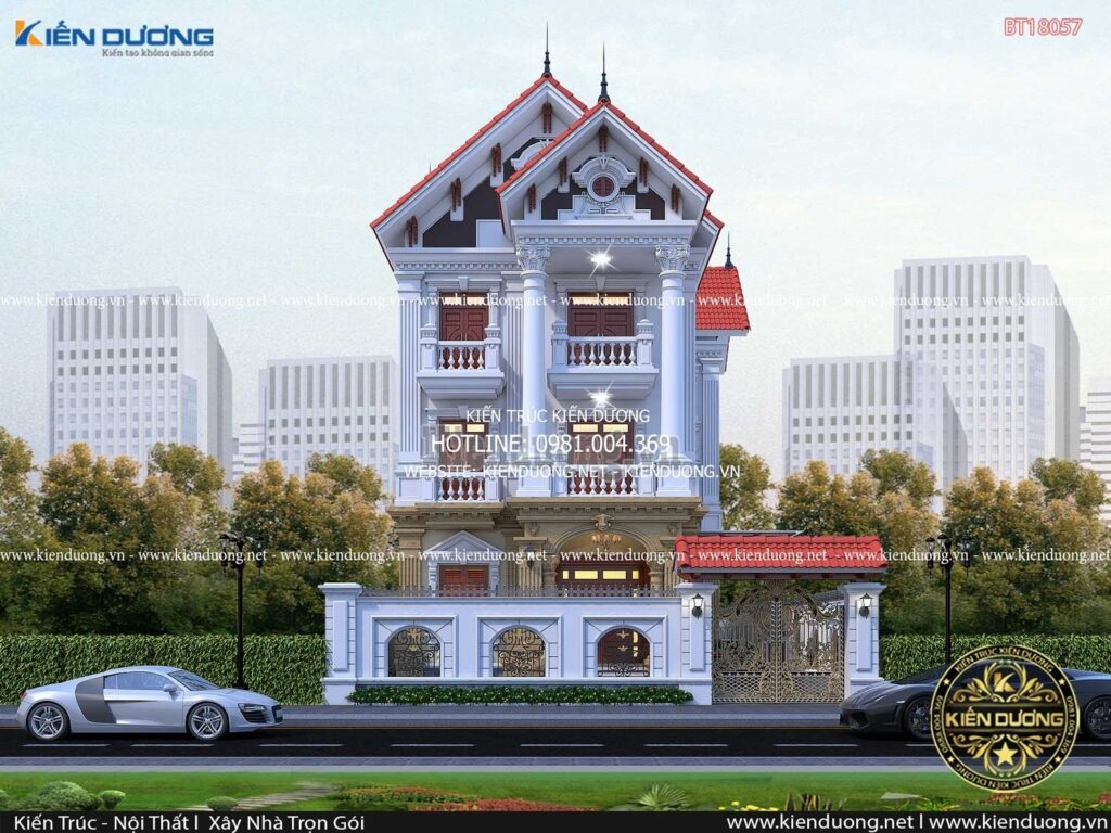 Biệt thự 3 tầng - Mẫu biệt thự đẹp tại Kiến Dương