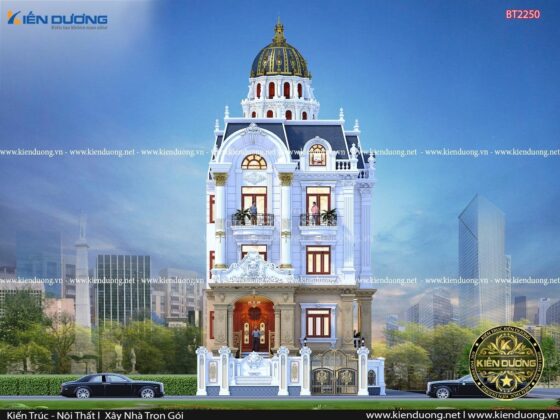 Thiết kế lâu đài dinh thự 4 tầng tại Phú Thọ BT2250