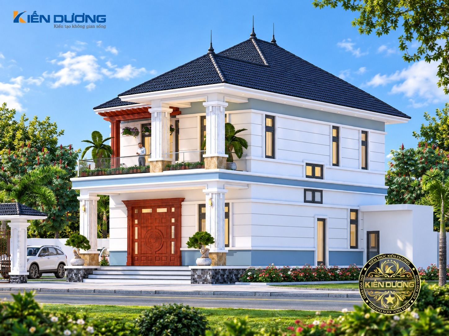 Biệt Thự 2 Tầng Mái Nhật Hiện Đại 4 Phòng Ngủ Đẹp