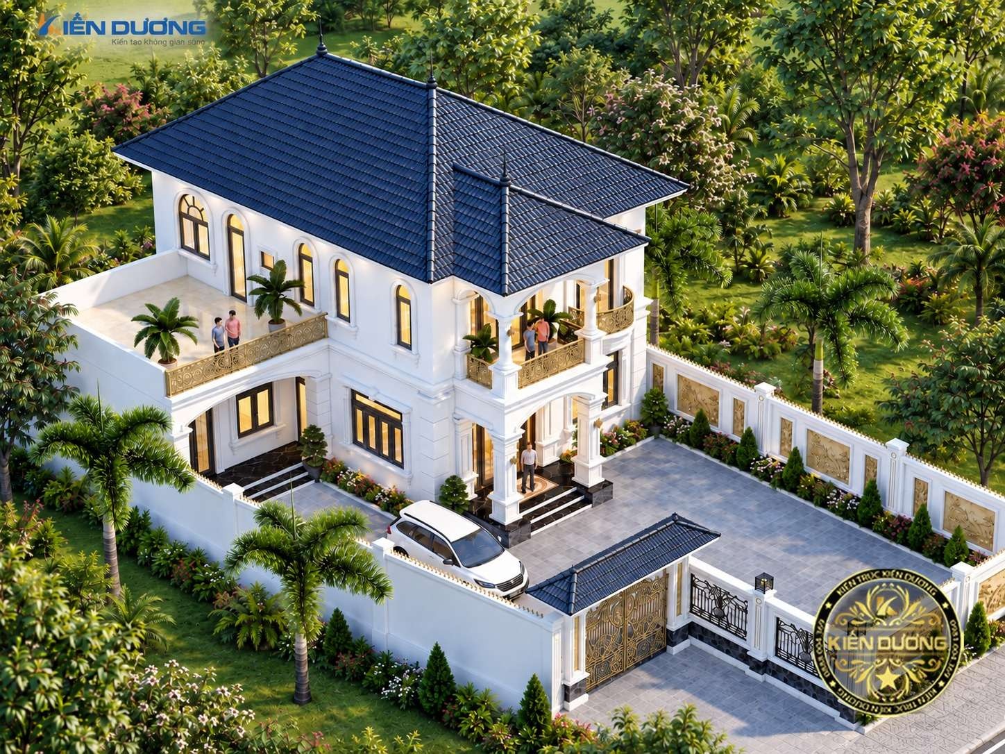 Biệt Thự 2 Tầng Tân Cổ Điển Mái Nhật 5 Phòng Ngủ