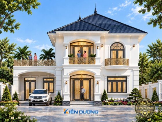 Biệt Thự 2 Tầng Tân Cổ Điển Mái Nhật 5 Phòng Ngủ