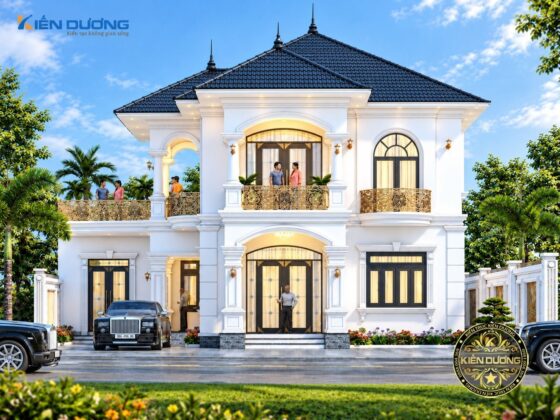 biệt thự 2 tầng tân cổ điển mái Nhật