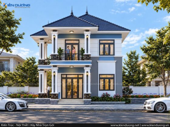 nhà vườn 2 tầng mái Nhật hiện đại 4 phòng ngủ đẹp, tiện nghi