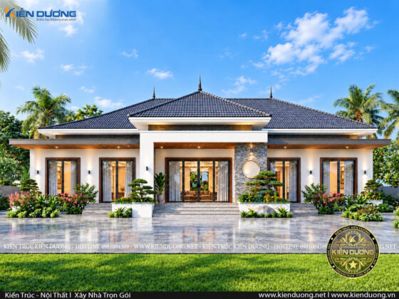 Nhà Vườn 1 Tầng Mái Nhật 180m2 Hiện Đại, 4 Phòng Ngủ